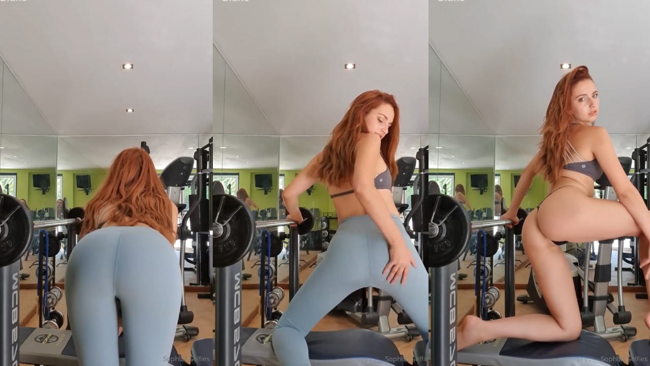 Onlyfans Leaks Sophia Blake Striptease in the Gym Leaked